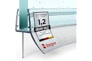 STEIGNER Guarnizione per Doccia 100 cm UK09 Doccia Curva Cabina Doccia Tonda Guarnizione Vetro Semicircolare 5 mm / 6 mm / 7 mm / 8 mm Spessore Guarnizione di Ricambio Piegata