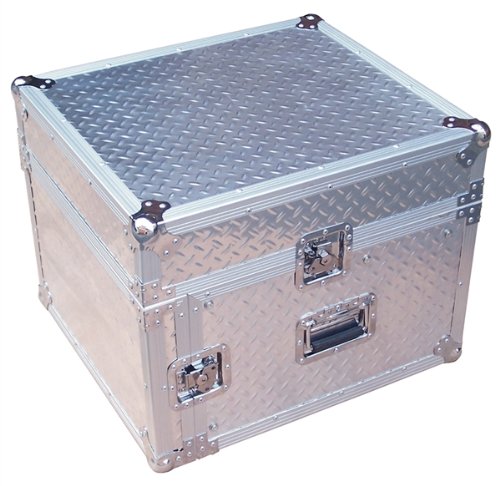 Silver Professional 6U Full Flight Rack Case with 10U Mixer Top SP6UM