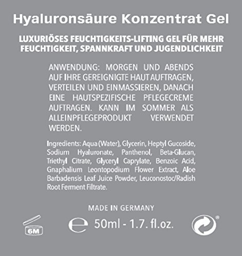 Hyaluronsäure Konzentrat Lifting Booster Gel – 50 ml von RepaCare® – hochdosiertes Hyaluron – Antifaltencreme – Tages-und Nachtpflege Serum – Anti Aging Creme zur Faltenbehandlung – Made in Germany - 3