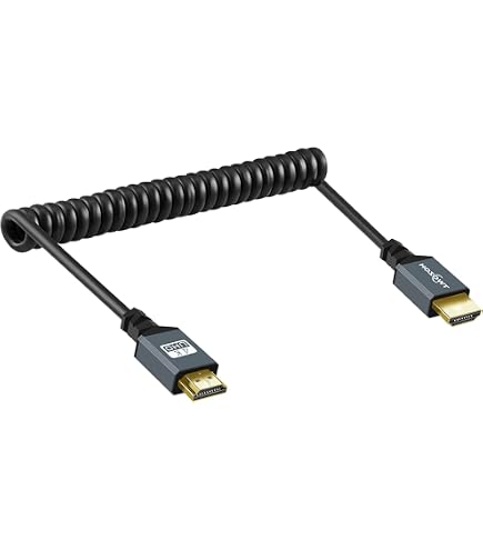 Duttek Cavo HDMI Spirale 2.1 - Cavo Ad Alta Velocità 48Gbps Per 8K@60Hz