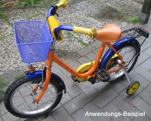 Land-Haus-Shop® Kinderfahrradkorb Metall, beschichtet, Kinder Fahrrad Einkaufs Korb - 3