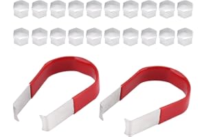 ‎QIILU Qiilu 20pcs 19mm Chrome Universal Wheel Nut Bolt Cap Cover with Removal Tool