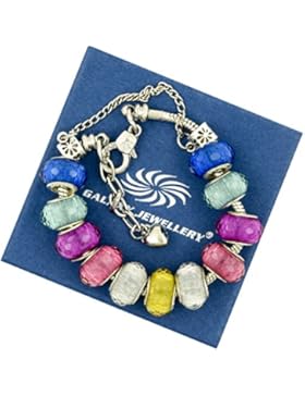 Shiny Bunte Charm Armband - Ideal Geschenk für Frauen und Mädchen - kommt mit Geschenk-Box