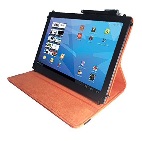 Asus ZenPad 10 Z300C / 10.1 / 25,7 cm Tablet Pc Tasche mit Dreh und Standfunktion + Touch Pen – Orange 360° 10 Zoll - 4