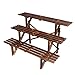 Produktbild LIANGLIANG Massivholz Pflanzenregal Blumentreppen Blumenregal 3 Tier Platzsparend Innen Wohnzimmer Balkon, 100 * 58 * 62cm