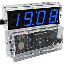 Kit Horloge Numérique DIY Avec écran LED – À Souder Soi-même, Boîtier Acrylique, Affiche Heure/date/température, Compatible Arduino