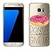 Produktbild Samsung Galaxy S7 Edge Hülle von licaso® aus TPU schützt Dein S7 Edge 5,5" Donut ever Give Up Geb niemals auf Schutz-Hülle transparent klare Schutzhülle Tasche Silikon Style (Samsung Galaxy S7 Edge, Donut ever Give Up)