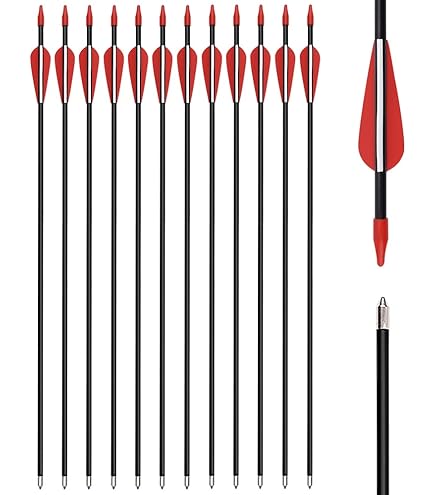 12 Frecce Carbonio KESHES Per Arco - 76 Cm Per Compound E Ricurvo, Punta E Cocca Removibili - Foto 10