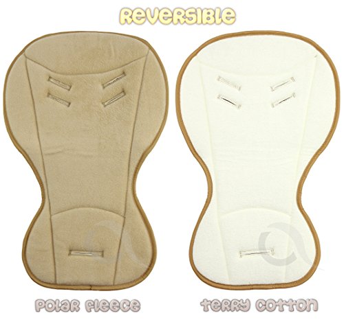 Baby car seat buggy INSERT LINER - REVERSIBLE Summer and Winter 2-in-1 (beige)