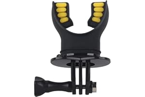 TOPIKY Mouth Bite Mount Adaptador del Soporte de la Boquilla Surfing Diving Skating con Floaty y Cuello Lanyard para Hero 7/6/5/4/3/3 + para cámara de acción (Negro)