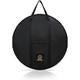 Jackaroo Joker Premium Round Board Game Carrying Bag, Black, Portable Storage Case with Hand 58 cm شنطة جاكارو مبطنة دائرية