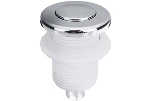 UxradG 28/32/34 mm Impermeable Aire Presión Interruptor Baño Spa Masaje Baño Garbage Desagüe Juguete Interruptor de Aire Pulsador Botón, White/32mm, 32 mm