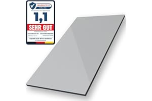 Aluverbund 24 Aluverbundplatte, Aluminium Platte, 3mm dick, Grau/RAL7042, 20x30cm