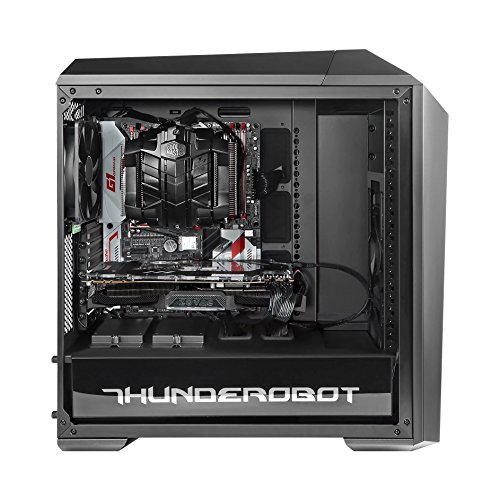 thunderobot Vulcan F701 – Gaming Desktop-PC (Intel Core i7 – 6800 K, 16 GB RAM, 256 GB SSD, Zotac GeForce GTX 1080 8 GB, Windows 10 Pro) schwarz und rot - 6
