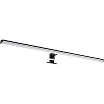 Klighten LED spiegel lamp badkamer 70 cm, roterende spiegel spiegel voor badkamer IP44, spiegel licht badkamer 24W 1650 lm, LED badkamerspiegel badkamerspiegel, koud wit 5500K, zwart zwart 70 cm
