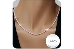 MUCCA 925 Sterling Silver Chains for Women 1.9mm/2.5mm Dainty & Hypoallergenic Silver Chain Necklaces for Women Sturdy Non-Fading Jewellery Gifts 16 18 20 Inch