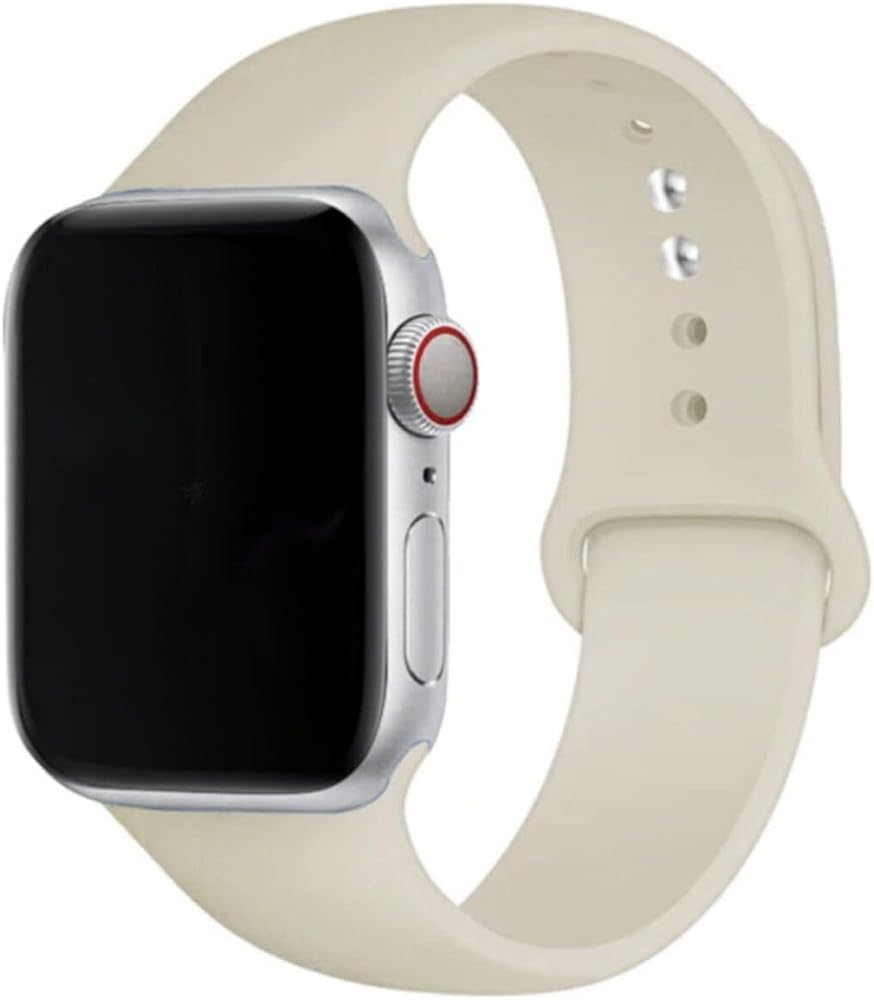 CONSTRAIN - Apple ile uyumlu Watch 38mm 40mm 41mm 1/2/3/4/5/6/se/se2/7/8/9 Spor Silikon Kordon 16-açık Gri