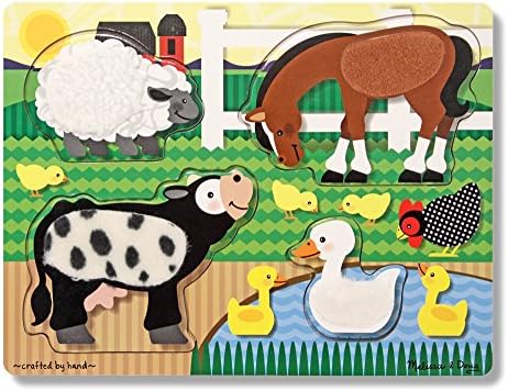 Sablon Melissa &amp; Doug 4327 Touch and Feel Puzzle 4 Pieces Farmyard