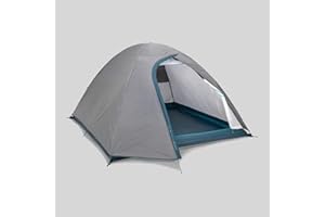 Decathlon Quechua MH100, Outdoor, Waterproof Family Camping Tent, 3 Person, off white