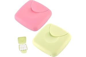 CELIODD 2 Stück Slipeinlagen Box,Tampon Aufbewahrung,Tampon Box,Binden Aufbewahrung,Tragbare Damen-Aufbewahrungsbox,Tamponbox für Unterwegs,für Tampons,Kondom-Aufbewahrung(Grün + Rosa)