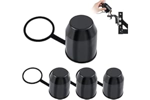 BYFFOER 4 pezzi Tappo di Protezione per Gancio di Traino, Copertura a Sfera per Gancio di Traino, Copertura per Gancio Di Traino, Universale per Rimorchio Protezione Per La Testa Sferica Da 50 mm