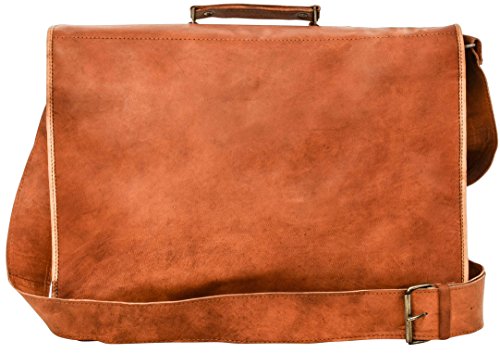 Gusti Leder nature „Tom“ Umhängetasche Laptoptasche 17 Zoll Vintage Notebooktasche Businesstasche Schultertasche Arbeitstasche Netbook Tasche Aktentasche Braun U27n-2 - 7