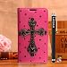 Produktbild Locaa(TM) For Nokia Lumia 930 929 Lumia ICON Nokia930 3D Bling Case Leder Schutzhülle Scratch Stoßstange Hülle Shell Schale Fall Cover Abdeckung + Gift [Bunt Serie 3] Quer Gebet - Rosa Holster