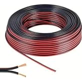 usin 1 Metre Siyah 2 * 0,75 Hoparl&ouml;r Ses Sitemi Kablosu - Hoporl&ouml;r Elektrik Tesisat Kordon Kablosu (Siyah, 1 METRE)