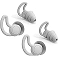 ECVV 2 Pairs Silicone Noise Cancelling Earplugs, Super Soft, Reusable Noise Reducing Earbuds for Sleep, Ear Plugs Noise Cancelling for Enhanced Performance and Concentration
