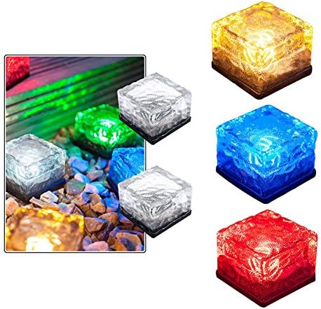 Solar lawn lamp glass lamp colorful ice cream square garden decorationColorful Wall Lighting Fixtures