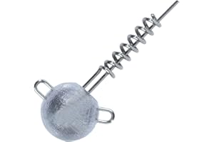 Balzer Shirasu Screw Jig - Têtes plombées à visser pour poissons en caoutchouc, têtes de vis pour leurres en caoutchouc et gabarits, têtes en plomb pour leurres souples, têtes en spirale