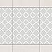 Produktbild Fliesen Bordüre - Traditional Quatrefoil Light Grey 20cm x 15cm, Setgröße:20teilig