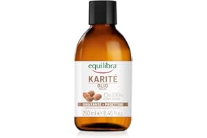 Equilibra, Olio di Karité, Olio Viso e Corpo Estratto da Burro di Karité, Azione Idratante e Protettiva, Ideale per Pelle Secca e Massaggio, con Fitosteroli e Vitamina E, 250 ml