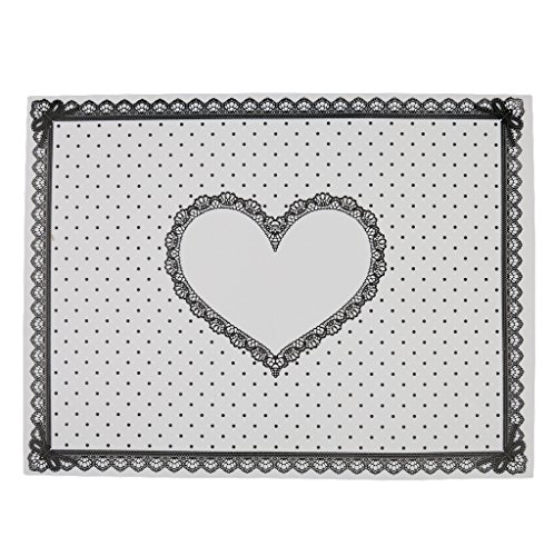 Lace Dot Pattern Silicone Nail Art Table Mat Manicure Tool - White