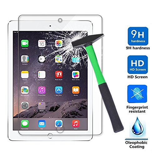 iPad Air/ iPad Air 2/ iPad Pro 9.7 Displayschutz , Infiland Glass Folie Schutzfolie Glas Panzerfolie Displayschutzfolie für Apple iPad 5/ iPad Air, iPad 6/ iPad Air 2, iPad 7/ iPad Pro 9.7 (Tempered Glass)
