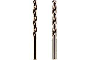 RENNIE TOOL COMPANY Pack Of 2 x 5mm HSS Gold Cobalt Jobber Drill Bits For Drilling Stainless Steel And Hard Steels/Metals