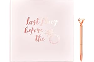 SASS PARTY & GIFTS Rose Gold Hen Party Guest book - Great Keepsake Gift For The Bride To Be - Pen included