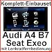 Produktbild Kenwood DMX100BT Bluetooth USB Moniceiver MP3 Einbauset für Audi A4 B7 Seat Exeo