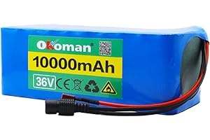 OKOMAN (Livraison en 5-7 Jours) Batterie de vélo électrique 36 V, Batterie Li-ION 10 Ah avec Chargeur et Carte de Protection BMS, Batterie de vélo électrique pour Moteur 250 W 350 W 500 W