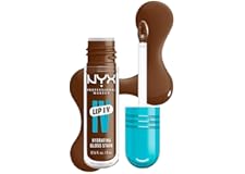 NYX Professional Makeup Lip IV Hydrating Gloss Stain, Lip Gloss, Up to 12HR Hydration, High Pigment, Wet Shine Finish, Cocoa 