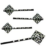 Sufias Accessories 4 x Diamond Kirby Grips Slide Crystal Hair Bridal Wedding Diamante Clips Black