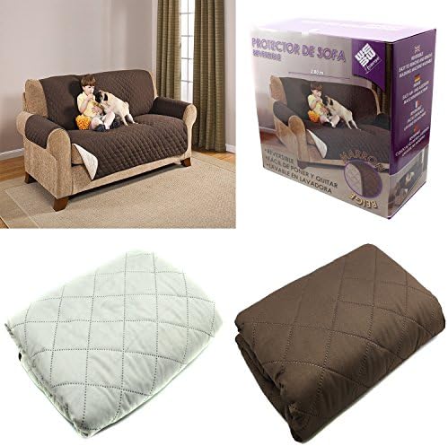 Case Cover for Sofa Reversible Cover Sofa Sillon Brown and Beige Protector Sofa 2 Seater 280 cm