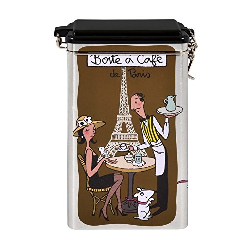 DLP 22215 caja de lata para café Ancho 13 x 8,5 altura 18 cm/de metal