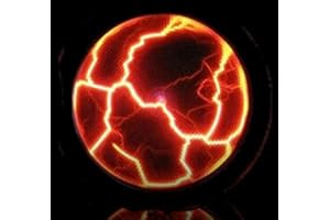 ANSO Mini Fancy Pocket Plasma Disk Sensor Lighting Plate Respond To Voice Music Party Supplies (Red)