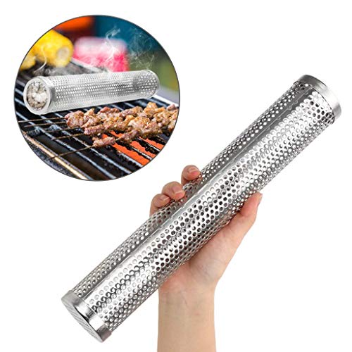 Preisvergleich Produktbild Gybai Neu Im Freiengrillwerkzeug-Rauchgeneratorges... des rostfreien Stahlrauchnetzrohrgrillrauchers Holzpelletsfamilie