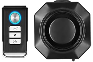 HONETEEK Kabelloser Fahrradalarm, wasserdicht, per USB wiederaufladbar, Diebstahlschutz, für Fahrrad, Motorrad, kabellos, Sicherheit, Vibration, Bewegungssensor, ausgelöster Alarm