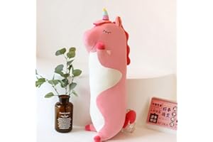Yeqivo Lungo Unicorno Peluche Cuscino Carino Animale Cuscino Del Corpo Bambini Peluche Animale (Unicorno, 90 cm)