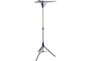 Honey Can Do DRY-02118 Stendibiancheria, Blu/Grigio in Plastica con Colonna in Acciaio, 60.96x60.96x162.56 cm