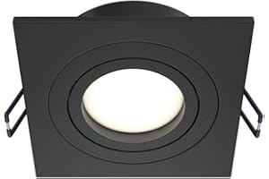 MAYTONI DECORATIVE LIGHTING Lampada da incasso moderna, faretto da incasso, alluminio, quadrato (Nero, Uno Spot)