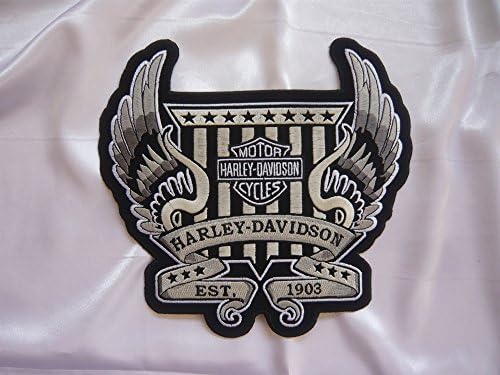 Iron-on Patch Harley Davidson Eagle Shield Motorcycle Motorcycle Club 24 cm x 22.5 cm